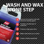 Malco Ultra Violet Premium Wash'n Wax – Best 2-in-1 Car Wash and Wax/Cleans and Provides A Durable, High-Gloss Shine in One Fast and Easy Step / 64Oz. (107164) - Image 4