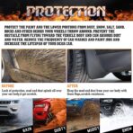 x xotic tech 4PCS Car Front & Rear Mud Flap Splash Guards Compatible with Honda Civic 11th Gen 2022 2023 2024 2025 2026 Fender Flare Mudguard Dirt Slush Trap Protector w/Hardware Accessories - Image 3