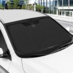 Motor Trend Black Accordion Folding Car Windshield Sun Shade - Blackout Sun Visor for Car Windshield - Foldable Jumbo Sunshade and Front Window Truck Sun Screen for UV Sun Protection - 66 x 27 - Image 4