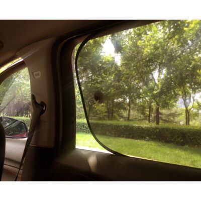 Car Shade for Window Interior Screen Double-Layer Mesh Sun Block, Protect Baby from Sunlight, UV Rays (2 Pcs) - Image 4