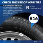 Tuningpros WC3-16-1026-B - Pack of 4 Hubcaps - 16-Inches | Black | Style 026 Style Snap-On (Pop-On) Type Matte Black Wheel Covers Hub-caps - Image 4