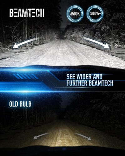 BEAMTECH H11 Bulbs, H8(H9) Fog Light, G-XPower Chips 6500K White Plug and Play, Pack of 2 - Image 2