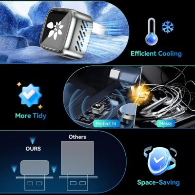 2026 Upgraded Wireless CarPlay Adapter, 2-in-1 Mini CarPlay Adapter for iPhone & Android, 3 Second Auto Stable Connection with Zero Latency, Plug & Play for 2016+ Cars with USB-A/USB-C Ports - Image 4