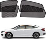 XCBYT Civic Window Shades for 2016-2021, 4PCS Side Window Sun Shades with Breathable Mesh, Magnetic Car Window Covers for Baby & Privacy, UV Protection & Heat Insulation