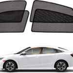 XCBYT Civic Window Shades for 2016-2021, 4PCS Side Window Sun Shades with Breathable Mesh, Magnetic Car Window Covers for Baby & Privacy, UV Protection & Heat Insulation