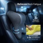 Car Neck Pillow for Driving Gaming Chair Headrest Pillow Office Chair Neck Pillow Ergonomic Design Double Straps Design Suitable for Different Heights - Image 3