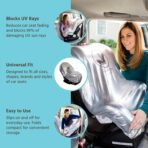J.L. Childress Cooling Car Seat Heat Shield & Sun Shade Cover - Heat Protector & Cooler for Baby Car Seat, Reflective Summer Protection, Travel Accessories, Blocks UV Rays - Silver - Image 3