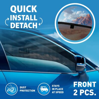 CLIM ART Magnetic Car Window Sunshade for Toyota Sienna 2021-2026, 2 Pc.Set, Side Glass Covers Screen, Block Sun Rays Curtains, Window Shield Sun Shade in Cars, Camping Accessories - MS0176 - Image 3