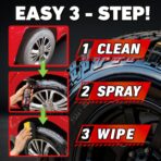 Ceramic Tire Shine, High Gloss Tire Coating, Give Tires a Deep Wet Shine and Long-Lasting Protection, Non-Greasy Ceramic Tire Coating for Car, Truck & SUV - Image 3