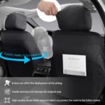 NS YOLO Universal Fit Full Coverage Leather Car Seat Covers for Cars,SUVs and Pick-up Trucks, Car Seat Protector,Automotive Seat Covers Full Set,Car Seat Cushion,Black Seat Cover for 5 Seats - Image 4