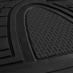 FH Group Automotive Floor Mats - Heavy-Duty Rubber Floor Mats for Cars, Universal Fit Full Set, Climaproof & Trimmable Floor Mats for Most Sedan, SUV, Truck, Black - Image 6