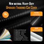 Heavy Duty SUV Car Cover for Automobiles All Weather Waterproof, Outdoor Snowproof UV Protection Windproof, Door Zipper, Soft Cotton Universal Car Covers (Black, Fit SUV 191"-200") - Image 2