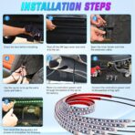 Nilight 6Pcs Car Underglow Neon Accent Strip Lights 300 LEDs RGB Multi Color DIY Sound Active Function Music Mode with APP Control and Remote for Van SUV Truck - Image 3
