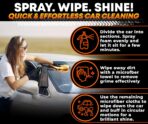 RoofPax Eco-Friendly Waterless Car Wash Spray Kit with Pressure Foam Microfiber Cloths Gel Cleaner Magic Sponge Tire Brush & Tire Spray Rinseless Car Wash for Exterior & Interior Cleaning - Image 5