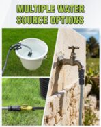 1200PSI Cordless Pressure Washer 2 Batteries - Brushless Cordless Power Washer with 6-in-1 Nozzle, Foam Cannon, LCD Display, Battery Pressure Washer for Patio, Car & Outdoor Cleaning - Image 5