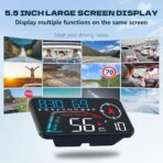 Hud Car Head Up Display G12 with HD LED Display for All Speedometer for All Speedometer Models, with Adaptive Light Sensing - Image 6