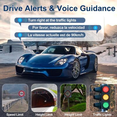 GPS Navigator for Car with 2026 Latest Maps Free Update, 7 Inch Car GPS Navigation System for Truck Commercial Drivers with POI/Zip Search, Voice Turn Guidance, Speedcam Red Light Alerts, 7 Vehicles - Image 2