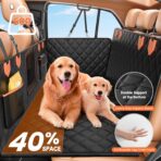 Dog Seat Cover for Back Seat, Hard Bottom Back Seat Extender Holds 500 lbs, Waterproof & Nonslip Car Hammock for Large Pets, Comfortable Travel Seat Protector for SUV and Sedan - Image 2