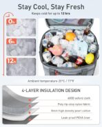 TOURIT Soft Sided Cooler Bag Insulated 48/60 Cans, Large Collapsible & Leakproof Ice Chest for Picnic, Beach, Camping, Travel - Image 2