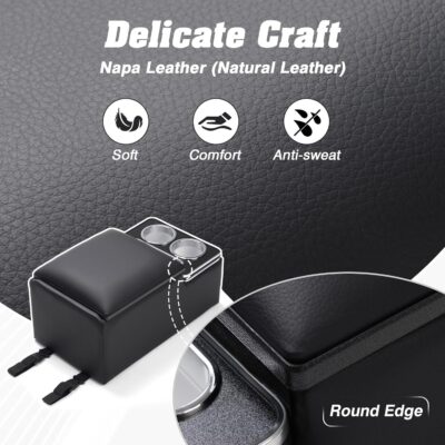 Upgraded Bench Seat Center Console with Extra Large Cup Holder & Phone Holder, Universal Car Armrest Storage Box Organizer for Truck & SUV & Van Automotive Central Console for Back Bench Seat - Image 5