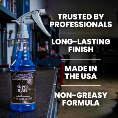 LANE'S Super Blue Tire Dressing Spray | High-Gloss Car Tire Shine Spray | No Sling, No Run, Long Lasting | Protects from Cracks & UV Rays | Non-Greasy Automotive Dressing & Cleaner | 16oz - Image 4