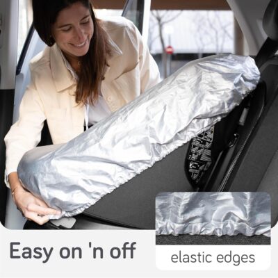 Baby Uma Infant Car Seat Cover Baby - UV Shielding & Heat Blocking Universal Sun Shade for Baby Car Seat, Reflective & Foldable PET Aluminium Cover - Image 3