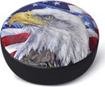 Spare Tire Cover, Wheel Cover with American Eagle US Flag PVC Leather Waterproof Dust-Proof Universal Fit for Jeep Trailer RV SUV Camper Vehicle (14 Inch) - Image 3