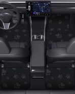 Cute Embroidered Dog Paw Car Floor Mats for Pet Lovers, Universal Fit All Weather Car Mats with Anti-Slip Nibbs Backing, Carpet Floor Mats for Cars, Trucks & Sedans, Full Set of 4 (Gray Paw) - Image 4