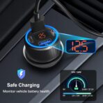 USB C Car Charger 3 Pack, Costyle 65W 4 Port Car Power Adapter with Voltmeter PD 30W/QC 3.0 Fast Charging Cigarette Lighter USB Charger Plug for iPhone 16/15/14/13/12/11 Pro Max/Pad,Android(Black) - Image 5