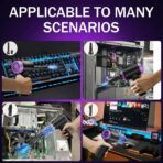 14.5KPA Computer Keyboard Vacuum Cleaner &110000RPM Electric Air Duster 3-in-1,Replaces Canned Air,for PC Tower & Car Laptop Sewing Machine Portable Keyboard Vac USB Desk Crumbs Dust Cleaners - Image 6