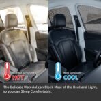 Aokway Car Side Window Sunshades, Driver Car Window Screen Mesh, Universal Fit for Camping and UV Protection (Black, Front Side 2pcs) - Image 4
