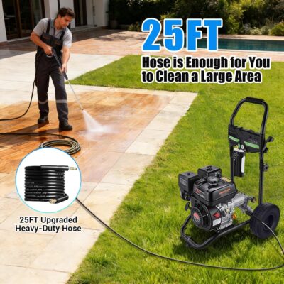 4200PSI Pressure Washer 4.0GPM Gas Power Washer 212CC Gas Powered Washing Machine Commercial High Pressure Washer with 25ft Hose&5 Nozzles for Patio Garden Yard Vehicle,EPA/CARB/ETL (Black) - Image 6