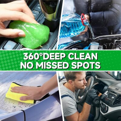 11Pcs Car Interior Cleaning Kit | Car Seat Cleaner, Tire Shine Spray, Screen Cleaner, Tire Stone Cleaning | Car Care Kit for Car, Truck, SUV, RV | Car Detailing Kit - Image 7