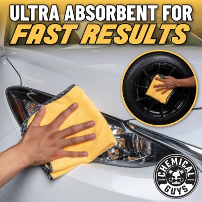Chemical Guys Professional Grade Premium Microfiber Towels for Cars, Gold, 16" x 16", Ultra-Soft and Scratch-Free Car Detailing Cloths for Trucks, Motorcycles, and More - 3 Pack - Image 3