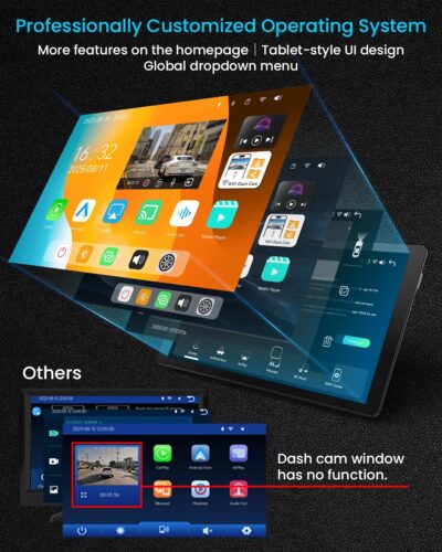11" Extra Large Wireless Apple CarPlay Screen for Car – Ultra-Slim 0.16 Inch Touchscreen Car Stereo with Android Auto, 4K Dash Cam, 1080p Backup Camera, GPS, Mirror Link, Voice Control - Image 9