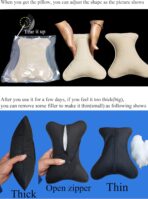 Car Neck Pillows Both Side Pu Leather 2pieces Pack Headrest Fit for Most Cars Filled Fiber Universal Car Pillow (Black) - Image 8