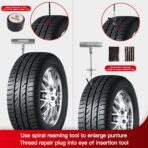 SUNSOUL Heavy Duty Tire Plug Kit, 40Pcs Off Road Emergency Puncture Repair for SUV, Truck, ATV, UTV, Tractor & Motorcycle - Fast Seal Tire Repair Kit with Tools (Include Insertion Tool) - Image 4