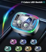 LIHAN USB C Bluetooth 5.4 Car Adapter, Wireless Upgrade Audio System for Non-Bluetooth Vehicles, FM Radio Transmitter, 48W Fast Charging, Stable Hands-Free Calling, MP3 Music Player, Support USB/TF - Image 6