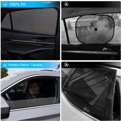 XCBYT Car Window Shade for 2019-2024 Toyota RAV4 Window Covers Side Window Sun Shade Car Window Shade for Baby with Breathable Mesh Insulate Heat and UV for Sleep Camping Breastfeeding - Image 6