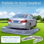 Heavy Duty Carport, Semi-Automatic Retractable Garage, Stainless Steel Folding Car Port, Portable Outdoor Car Tent, for Parking Lot, Yard, Garden, Grey, All Weather Proof, 5.5 * 2.5 * 2.3m - Image 5