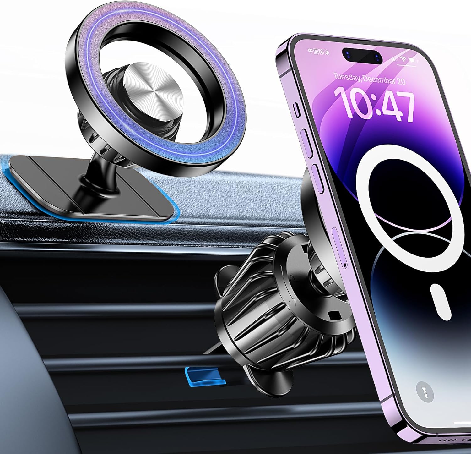 81Q62aaTOpL._AC_SL1500_.jpg Kaistyle for Magsafe Car Mount【20 Strong Magnets】Magnetic Phone Holder for Car Phone Holder Mount Dash Mounted Holders Cell Phone Holders for Your Car Accessories for Women Men for iPhone 17 16 15 14 - Image 1