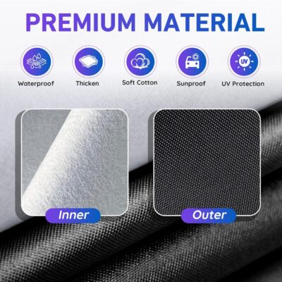 Half Car Cover SUV for Snow, Heavy Duty Roof Cover for All Weather Use, UV, Rain, Sun, Dust Protection Fits Compact/Medium SUV - Image 6