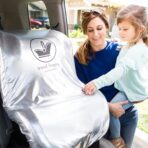 J.L. Childress Cooling Car Seat Heat Shield & Sun Shade Cover - Heat Protector & Cooler for Baby Car Seat, Reflective Summer Protection, Travel Accessories, Blocks UV Rays - Silver - Image 5