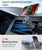 for 15W Magsafe Car Mount Charger【Long Arm】 Magnetic Wireless Car Charger Magsafe Charger Car Accessories Mag Safe Car Mount Holder Vent Magsafe Car Charger Mount for iPhone 16 Pro Max 15 14 13 Plus - Image 6