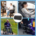 Car Headrest Pillow for Driving - Luxury Leather 100% Memory Foam, Ergonomic Neck Support - Universal Fit Head Rest Travel Pillow for Most Cars, Home & Office, Black, 2 Pack - Image 7