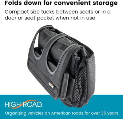High Road CarHop Jr - Car Organizer with Cup Holders and Storage or Eating Tray for Car - Front Seat Organizer for Drivers and Back Seat Organizer for Kids and Adults - Image 8