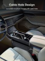 Universal Fit Premium Leather Car Seat Gap Filler Organizer, Center Console Organizer with Card Slots, Clever Gifts for Car SUV Truck Owners (Black, 2 Pack) - Image 3