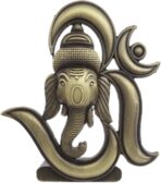 B-Fashionable Antique Om Ganesha Idol (Antique Bronze)