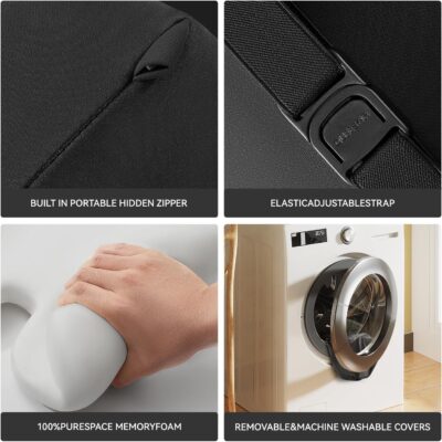 BABUR Car Neck Pillow 100% Memory Foam Ergonomic Pillow Neck Pain Relief While Driving Headrest Neck Support Cushion Universal for Driving Home Office - Image 6