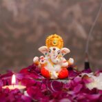 TIED RIBBONS Ganesh Idol 2.3 Inch, Resin | Ganesh Statue Sculpture for Car Dashboard, Home, Temple Decor | Indian God | Car Dashboard Accessories | Ganesha Decorations - Image 8